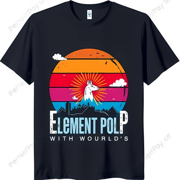 Black T-Shirt with Vibrant Chest Graphic for Unique Style