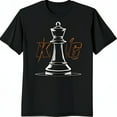 Black TShirt with White Chess King Outline and Bold King Text