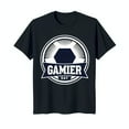 Black TShirt with White Circle Soccer Ball Design & 'GAMIER DAY' Text