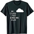 Black TShirt with White Cloud Graphic and NO CLOUD JUST SOMEONE ELSE