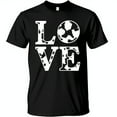 thumbnail image 1 of Black T-Shirt with White Cow Print LOVE Graphic Unique Fashion, 1 of 5