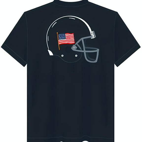 Black T-Shirt with White Design and Facemask
