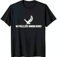 Black TShirt with White Eagle Graphic & 'NO HONORING HEROES' Design