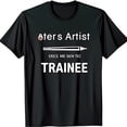 Black TShirt with White Text & Pen Graphic 8ters Artist CHOOSE ANY