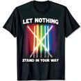 Black TShirt with X Design 'Let Nothing Stand in Your Way'