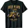 thumbnail image 1 of Black T-Shirt with Yellow Tractor Design 'Mad Man' & 'Traan Whanh' Text, 1 of 5