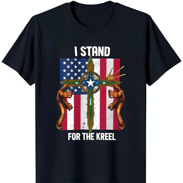 Black TShirt with and Design 'I STAND FOR THE KREE' Faith and
