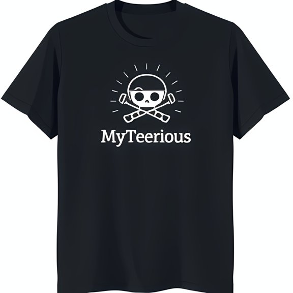 Black T-Shirt with in & MyTeerious Graphic Tee
