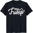 thumbnail image 1 of Black T-Shirt with 'my Loveump' Design and Yellow Stars Soft & Comfortable, 1 of 5