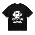 thumbnail image 1 of Black T Shirts for Men, Adventure Awaits, Sunglasses Dog Print 1 Mens Graphic Tees, 24816367,XXL, 1 of 8
