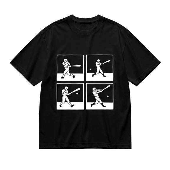 Black T Shirts for Men, Baseball Player, Swing Sequence, Sports Graphic Mens Graphic Tees, 24898545,XXL