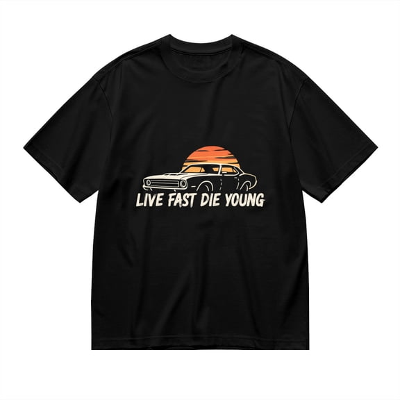 Black T Shirts for Men, Classic Car, Graphic Mens Graphic Tees, 24827611,M