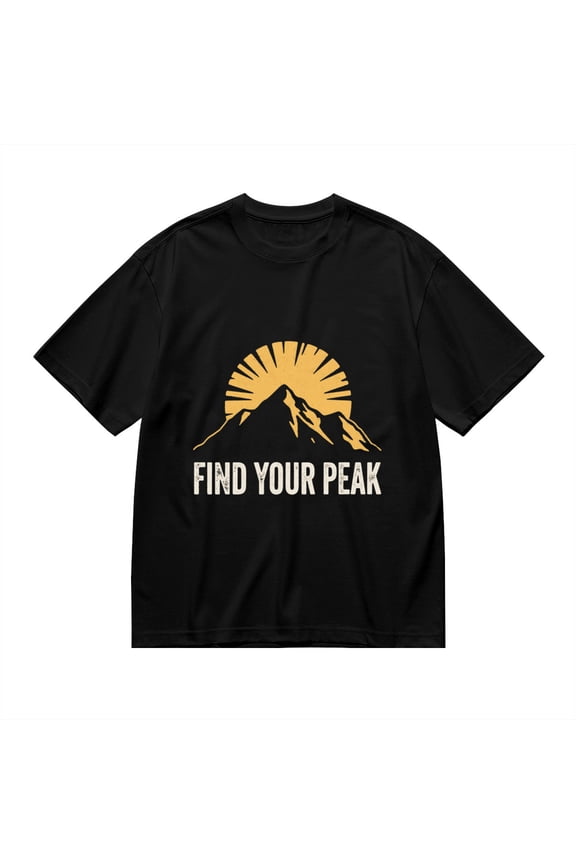 Black T Shirts for Men, Find Your Peak Graphic Mens Graphic Tees, 24846329,3XL