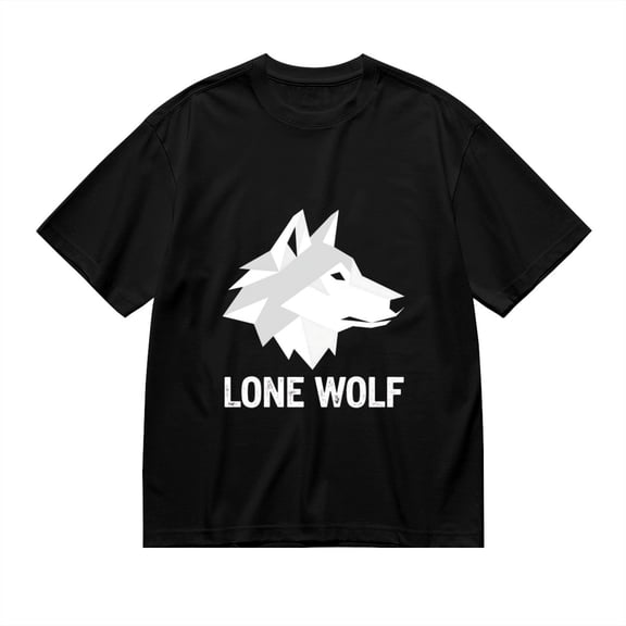 Black T Shirts for Men, Geometric Wolf Head Graphic Mens Graphic Tees, 24827679,XXL