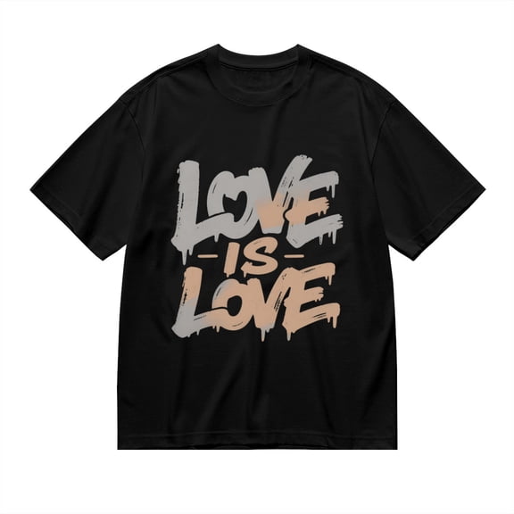 Black T Shirts for Men, Love Is Love Graffiti, Graphic 1 Mens Graphic Tees, 24827649,XXL