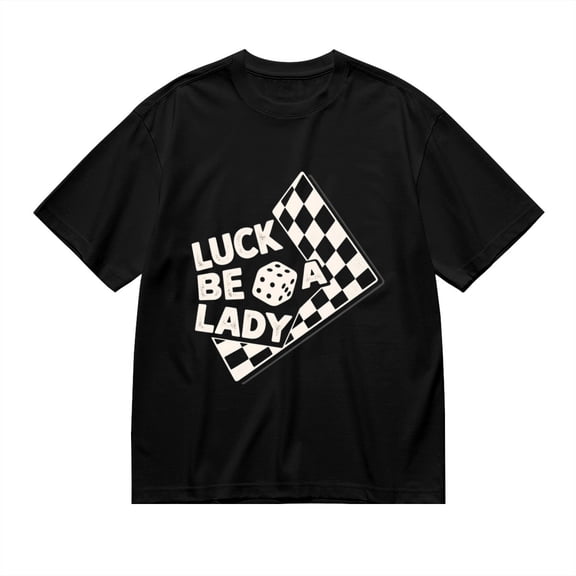 Black T Shirts for Men, Luck Be A Lady Dice, Graphic Mens Graphic Tees, 24827490,S