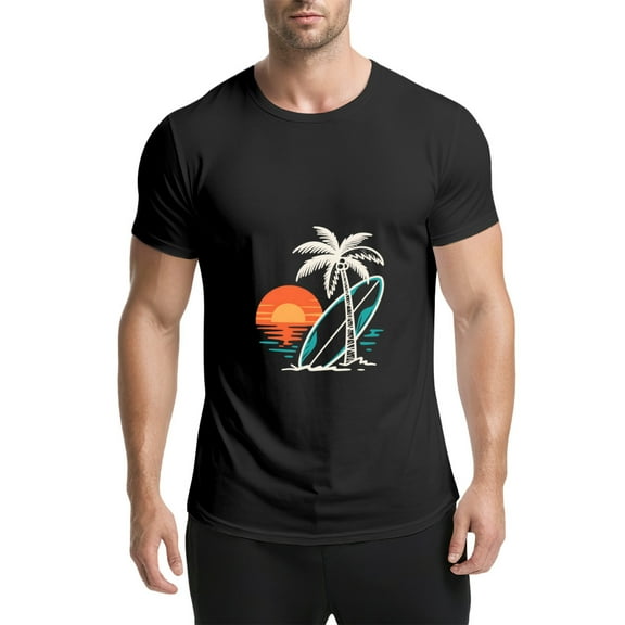 Black T Shirts for Men, Mens Graphic Tees, M50728181,XL