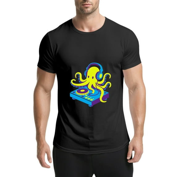 Black T Shirts for Men, Mens Graphic Tees, M5715014,L