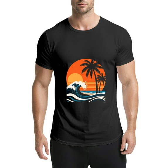 Black T Shirts for Men, Mens Graphic Tees, M5718010,3XL