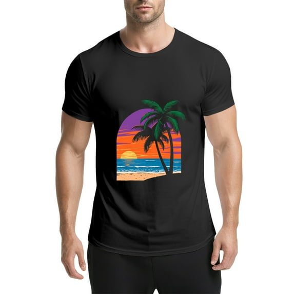 Black T Shirts for Men, Mens Graphic Tees, M5718025,L