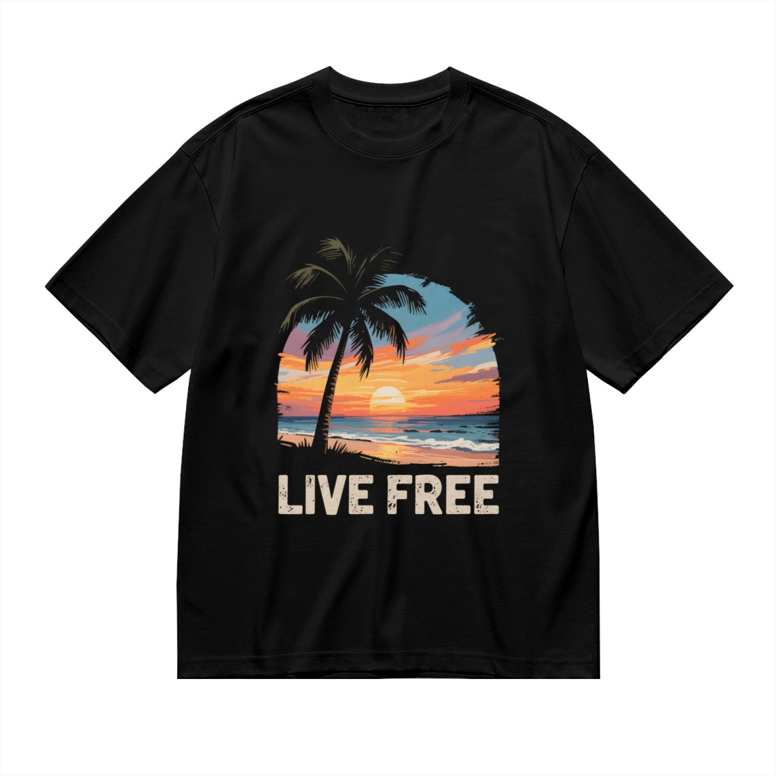 Black-T-Shirts-for-Men-Palm-