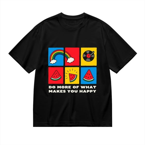 Black T Shirts for Men, Rainbow, Graphic Mens Graphic Tees, 24936854,L