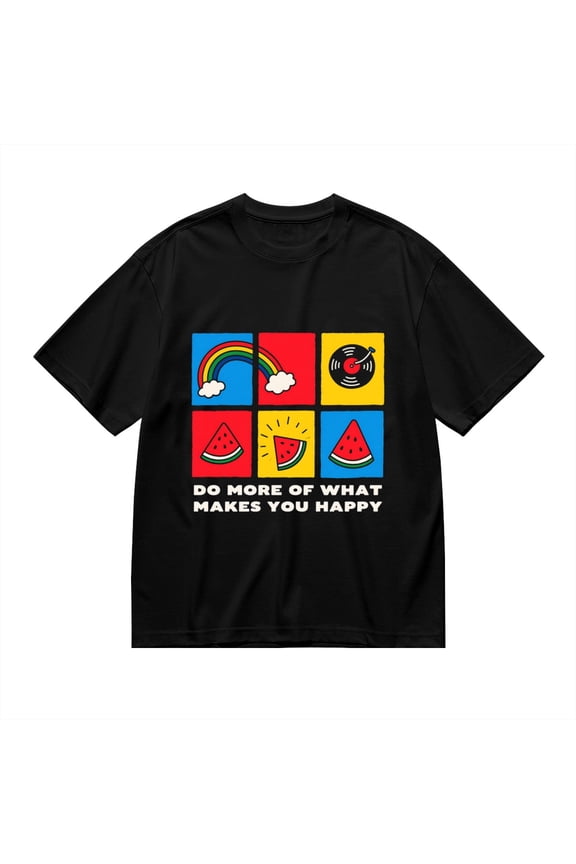 Black T Shirts for Men, Rainbow, Graphic Mens Graphic Tees, 24936854,S