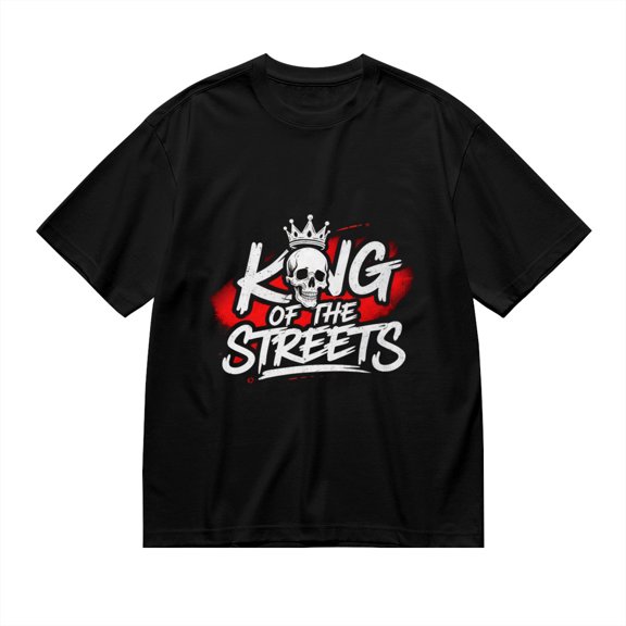 Black T Shirts for Men, Red Splatter, King Of The Streets, Graphic 2 Mens Graphic Tees, 24827614,3XL