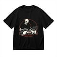 thumbnail image 1 of Black T Shirts for Men, Skull Feeding Cats, Graphic Mens Graphic Tees, 24936919,S, 1 of 8