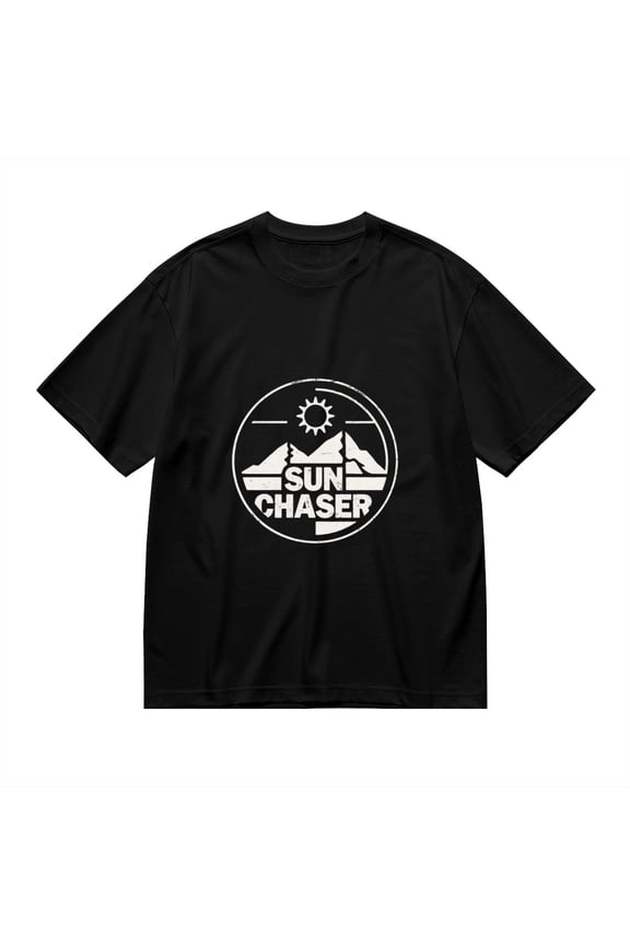 Black T Shirts for Men, Sun Chaser Mountain, Graphic Mens Graphic Tees, 24827554,3XL