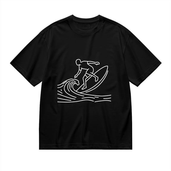 Black T Shirts for Men, Surfer, Graphic 2 Mens Graphic Tees, 24827619,S