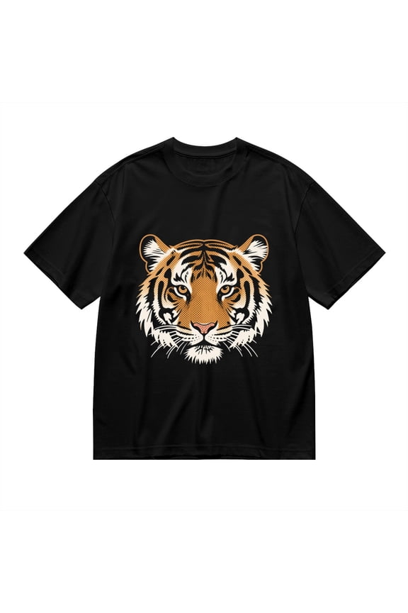 Black T Shirts for Men, Tiger, Graphic 1 Mens Graphic Tees, 24827663,3XL