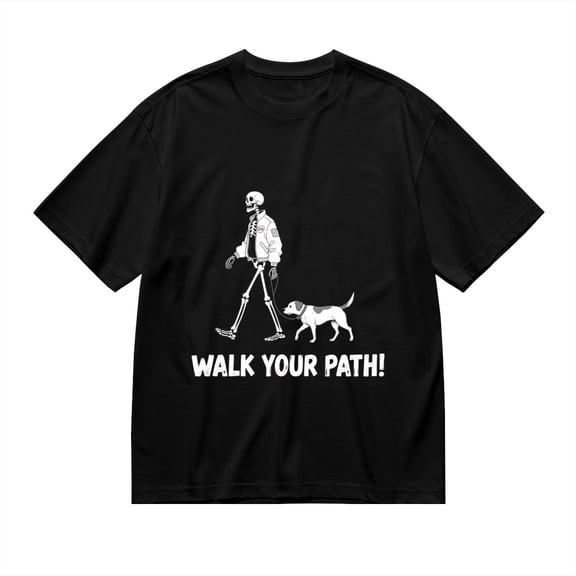 Black T Shirts for Men, Walk Your Path, Urban Print Mens Graphic Tees, 24013582,S