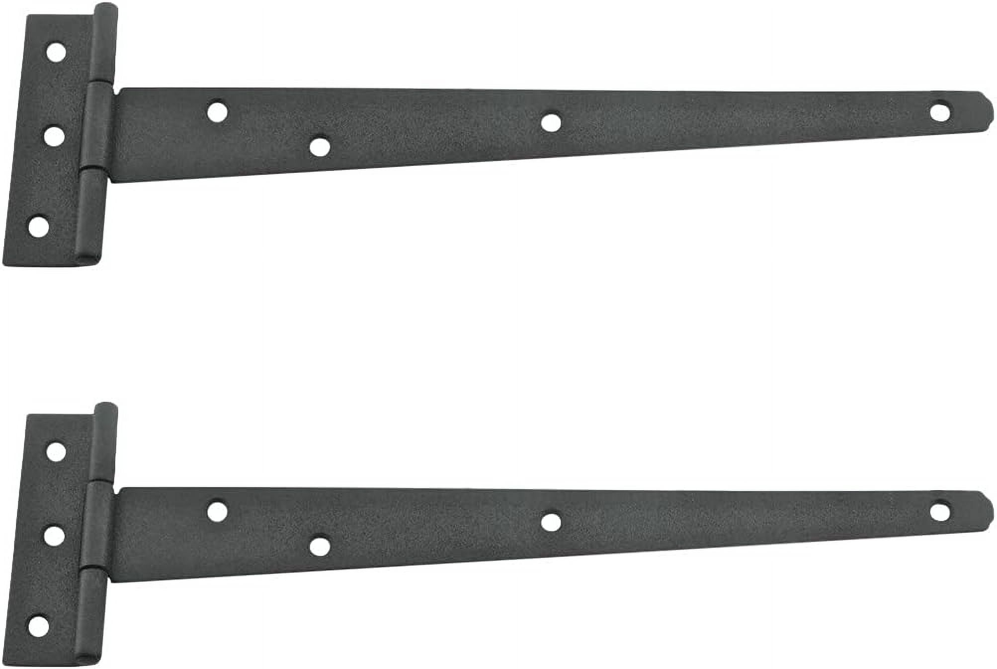 Black T Strap Shed Door Hinge 11 Inch Rustic Flush Mount Cast Iron Barn Door Shed Hinge With