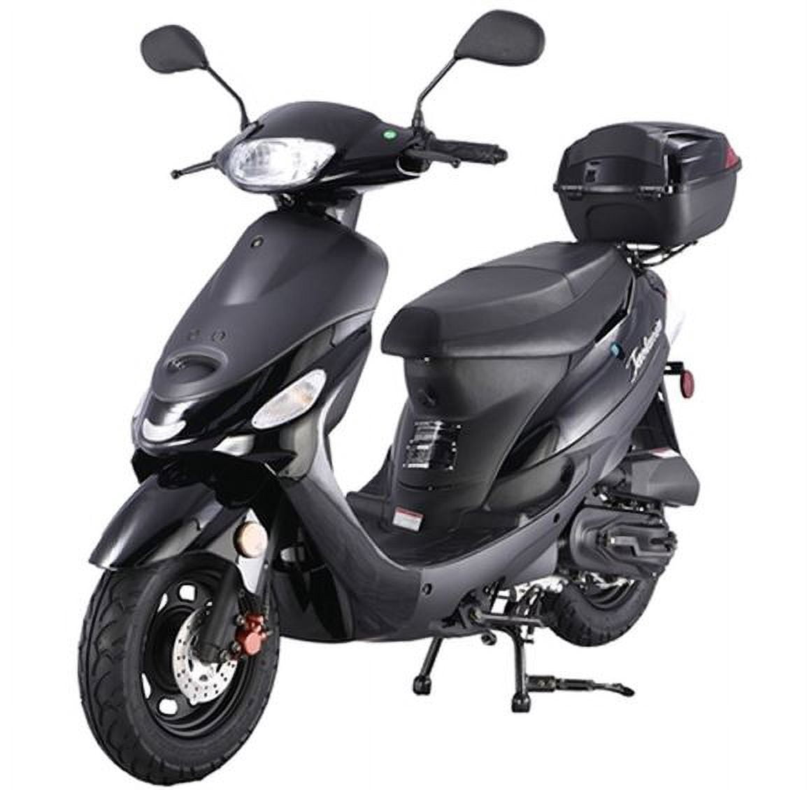 Black TAOTAO ATM50-A1 49cc Moped Scooter with 10" Wheels, Key and Kick Start! Rear Trunk