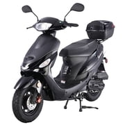 Black TAOTAO ATM50-A1 49cc Moped Scooter with 10" Wheels, Key and Kick Start! Rear Trunk