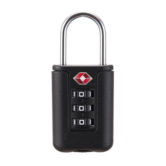 Black-TSA Code Lock for Travel Luggage, Changeable Password, for Subscribers, Document, Design, Durable Cabinet Padlock