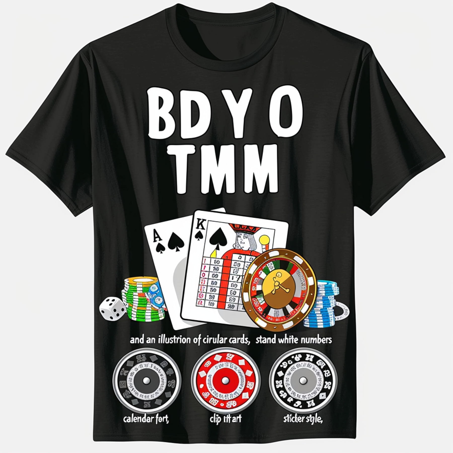 Black Tshirt With 'bdyno Time' And Illustration Perfect For Enthusiasts 