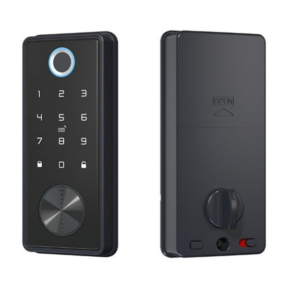 Black TT Lock Deadbolt TTlock APP Door Lock Smart Card Electronic For Security Mortise Smart Home ,Flexible Password Options