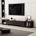 thumbnail image 1 of Black TV Stands for Living Room, Extendable Under TV Table Stand Cabinet with Drawers, Entertainment Center with Storage, Modern Entertainment Media Console Center for Living Room, Bedroom, 1 of 10