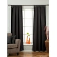 thumbnail image 1 of Black Tab Top Matka Raw Silk Curtain / Drape  - 43W x 84L - Piece, 1 of 2