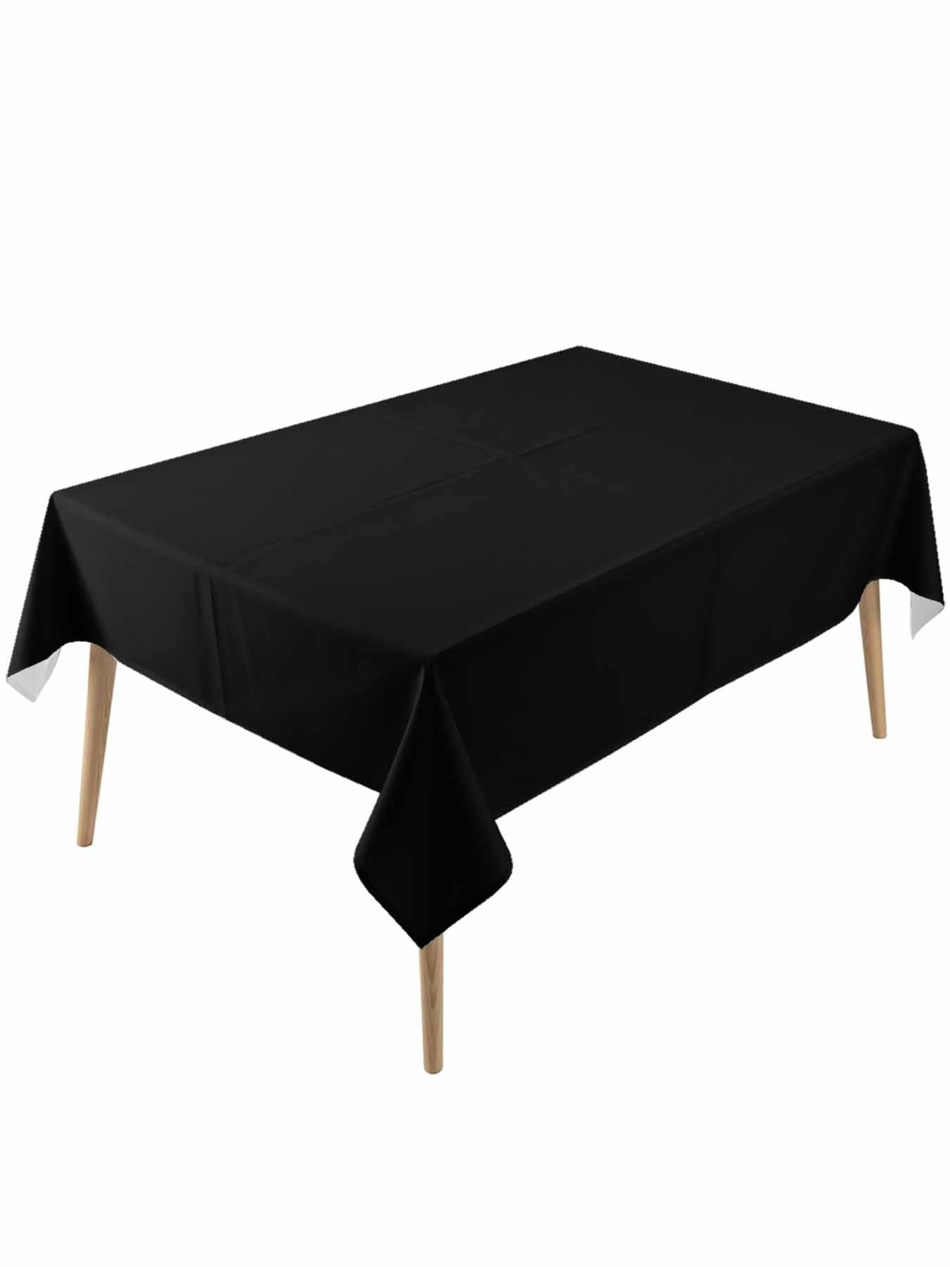 Black Table Cloth, Pure Black Waterproof Tablecloth for Rectangle ...