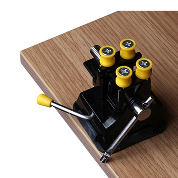Black Table Vise Clamp with Desktop Adsorption for Secure Fixing and Easy Adjustment