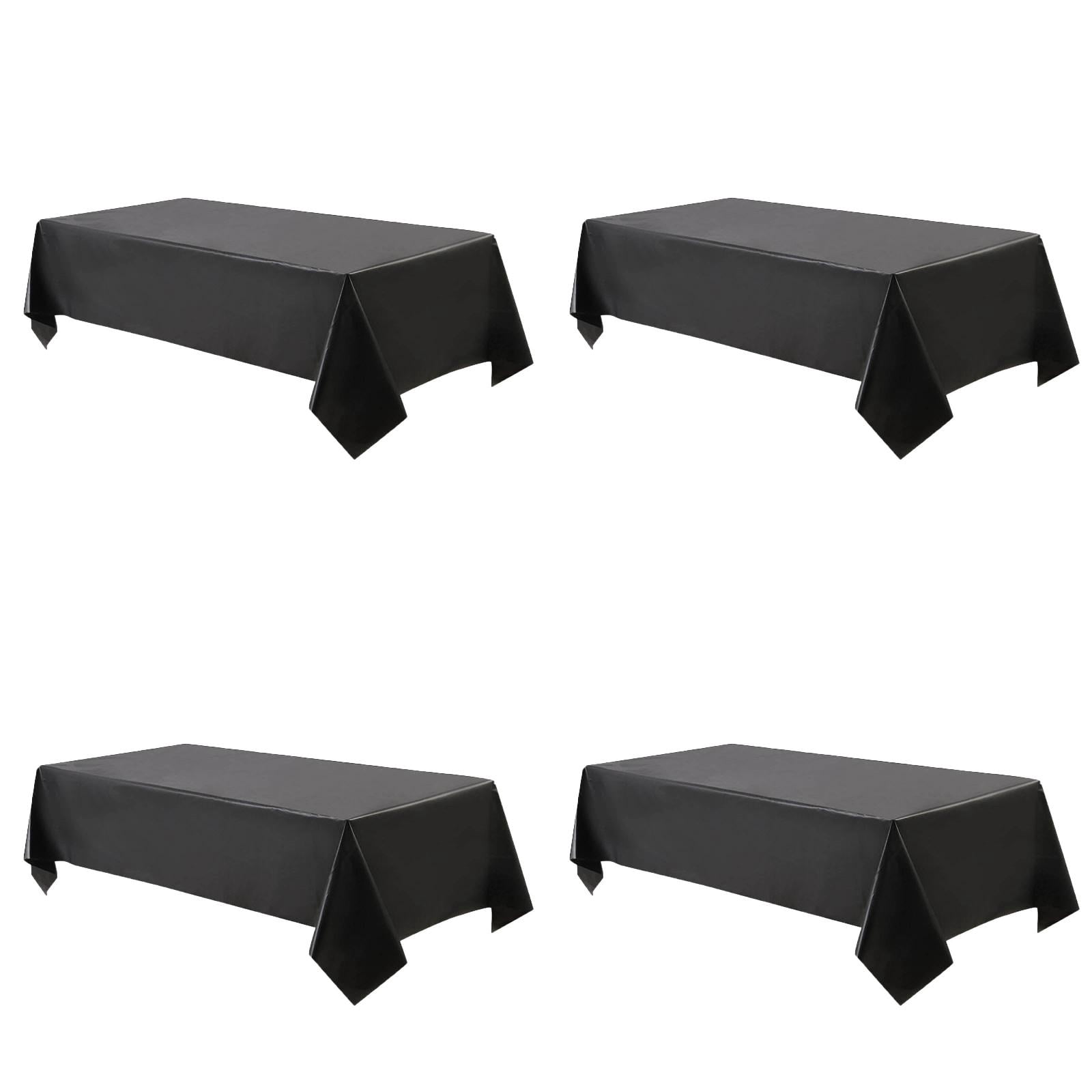 Black Tablecloth 137*274cm One Time Thickened Solid Color Party ...