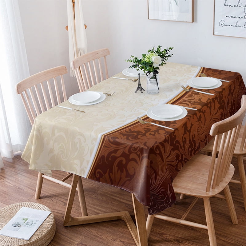 Black Tablecloth Antique Baroque Damask Gothic Medieval Curvy Vintage ...