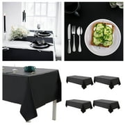 Black Tablecloth Extra Large Heavy Duty Rectangular Banquet Dining Party Event Oil Washable Fabric