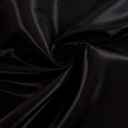 Black Taffeta Fabric by the Yard, 60 Inch Wide Crisp Polyester Taffeta Fabric, Solid Bridal Lining Fabric for Dresses, Gowns & Decor