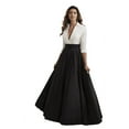 thumbnail image 1 of Black Taffeta Skirt with One Pocket – Modern Style Wedding & Formal Maxi Skirt, Perfect for Any Occasion, 1 of 5
