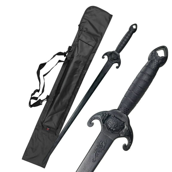 Black Tai Chi Plastic Sword Martial Arts Kung Fu Practice Chinese Taichi Cosplay Training Sword