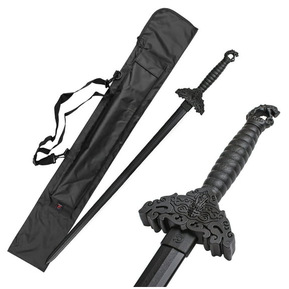 Black Tai Chi Polypropylene Sword Martial Arts Kung Fu Practice ChineseTraining with Carrying Case